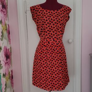 Old Navy Red dress with Blue hearts